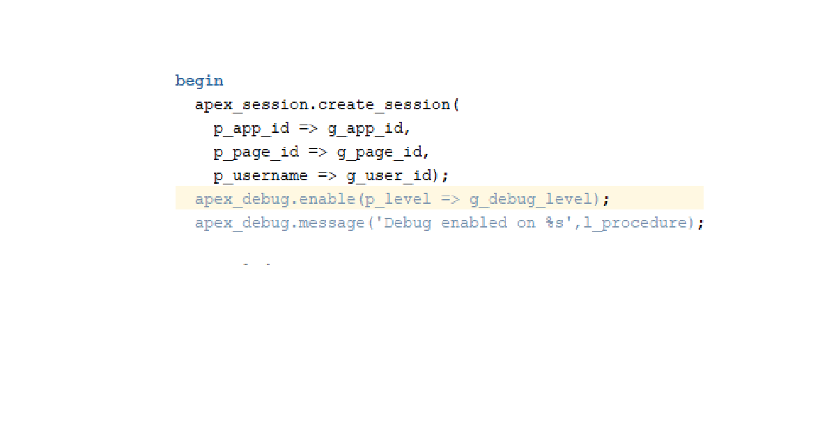 APEX Debug Messages - Standardize error collection